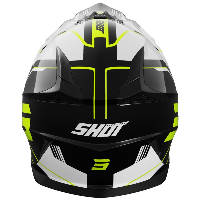 Motocross kaciga Shot Pulse Lines crno-fluo žuta
