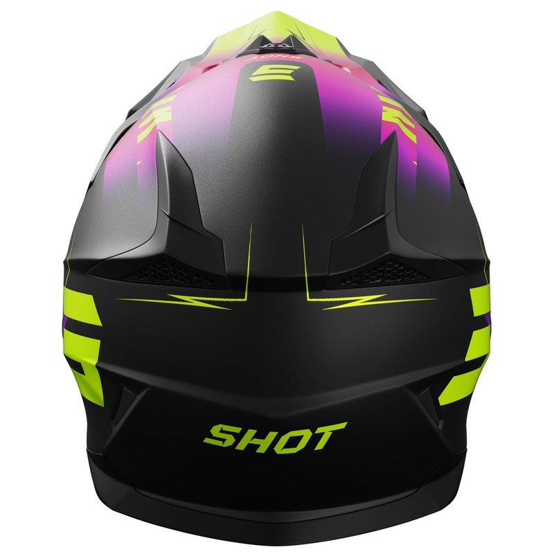 Motocross kaciga Shot Pulse X-Trem mat roza-fluo žuta