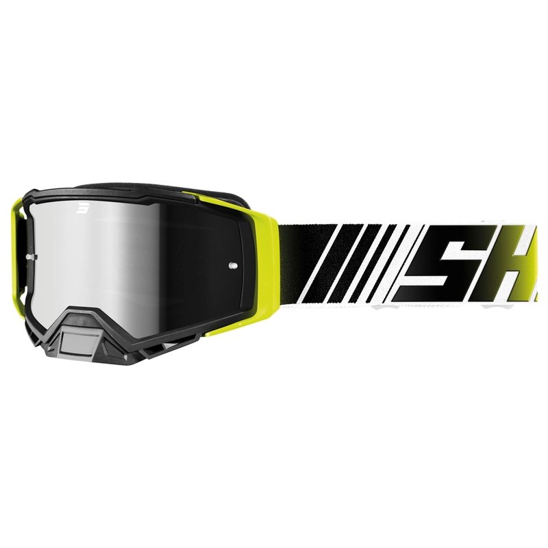 Motocross naočale Shot Core fluo žuto-bijele s iridij pleksiglasom