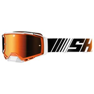 Motocross naočale Shot Core narančasto-bijele s iridij pleksiglasom