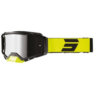 Motocross naočale Shot Core fluo žute s iridij pleksiglasom
