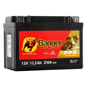 Gel akumulator za motocikle Banner Bike Bull GEL 512 01/BGTZ14-S - GTZ14-S 12V, 11.2Ah, 210A