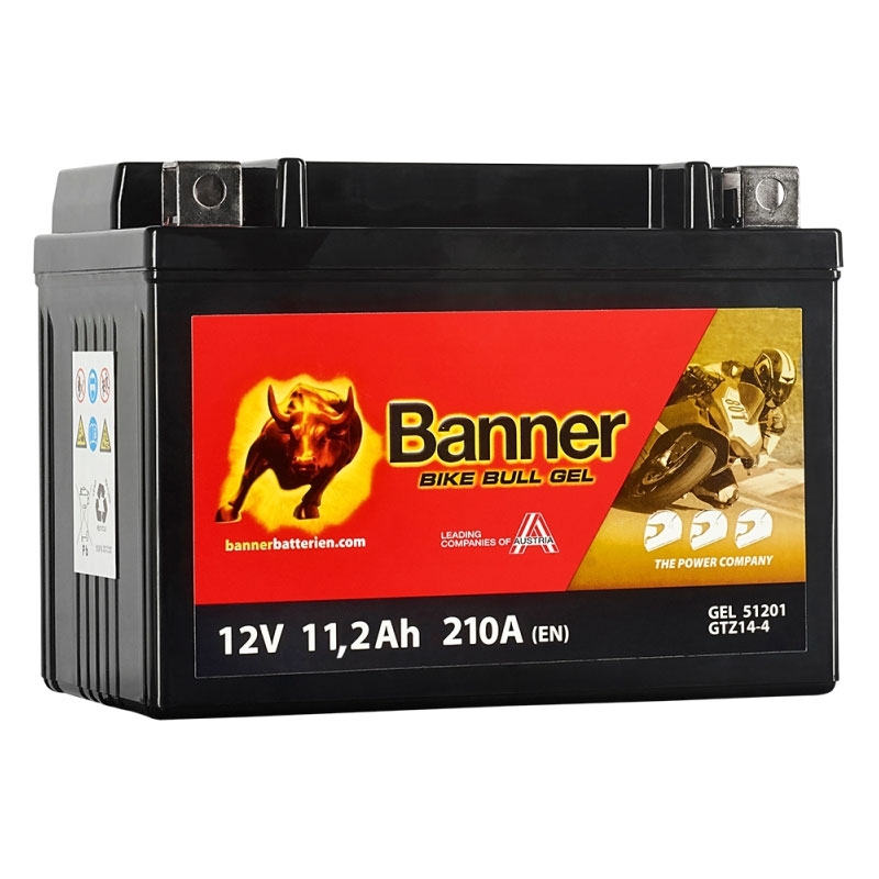 Gel akumulator za motocikle Banner Bike Bull GEL 512 01/BGTZ14-S - GTZ14-S 12V, 11.2Ah, 210A