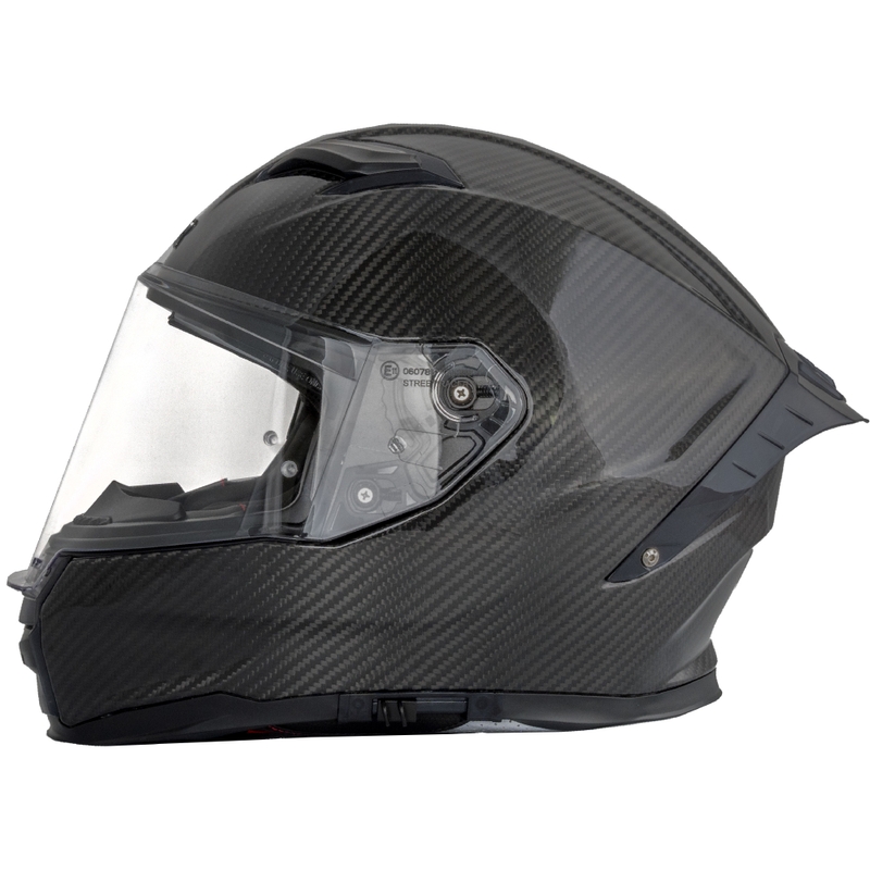 Street Racer Titan Carbon kaciga za motocikle s punim licem, crna