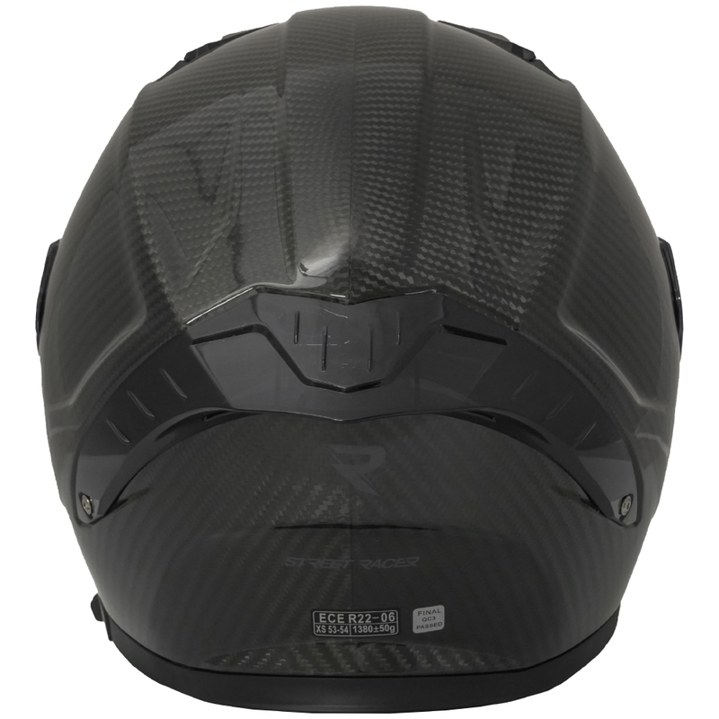 Street Racer Titan Carbon kaciga za motocikle s punim licem, crna