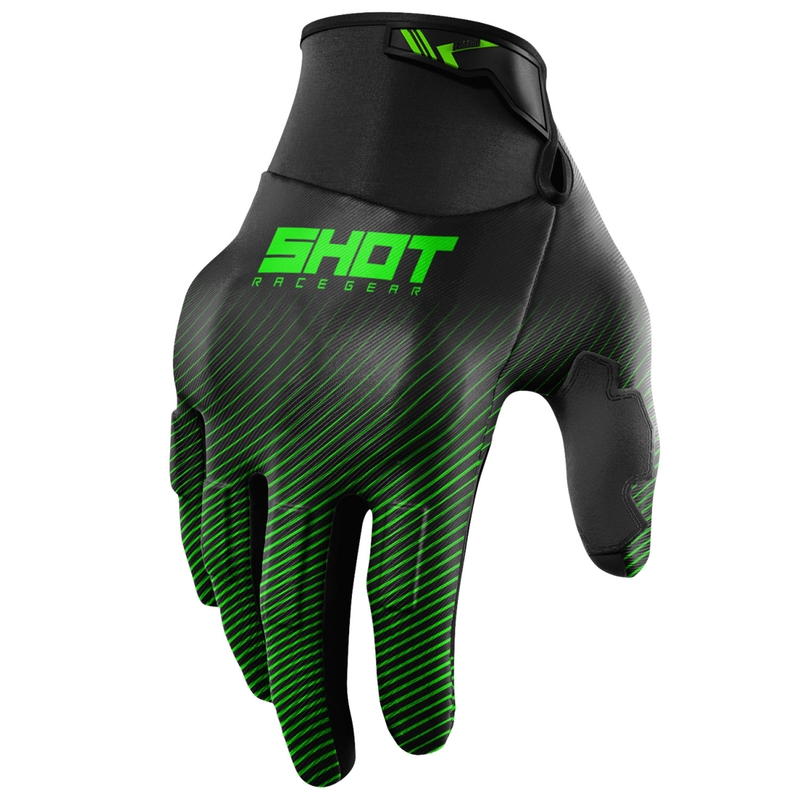 Motocross rukavice Shot Drift Rim zelene