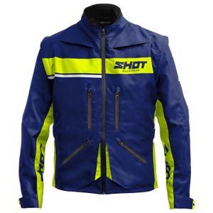 Motociklistička jakna Shot Contact Assault 2.0 plavo-fluo žuta