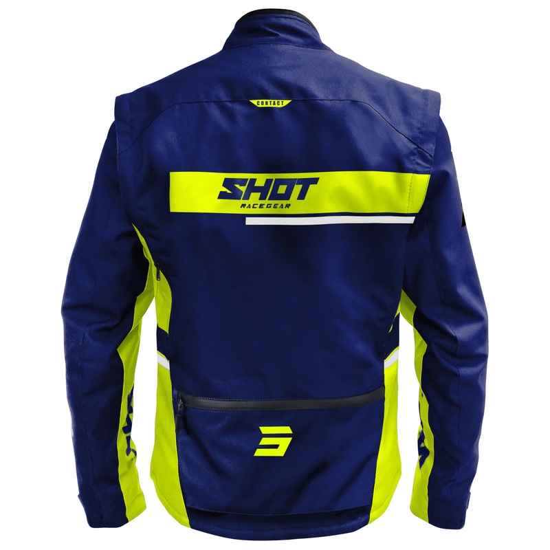 Motociklistička jakna Shot Contact Assault 2.0 plavo-fluo žuta