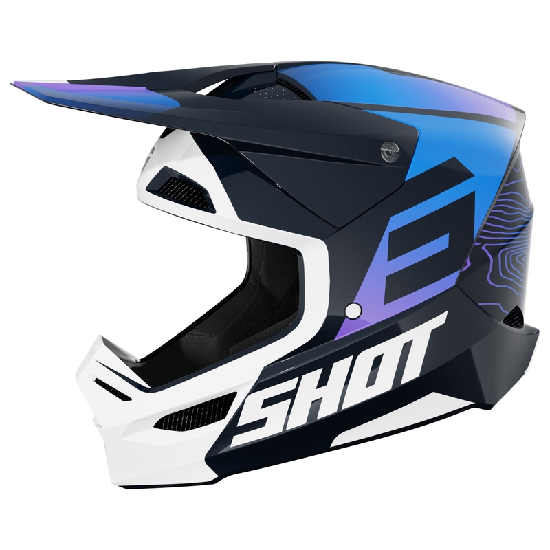 Dječja kaciga za motocross Shot Furious Apex plava