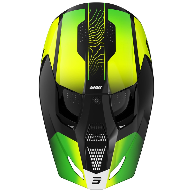 Dječja kaciga za motocross Shot Furious Apex fluo žuta