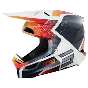 Dječja kaciga za motocross Shot Furious Phaser plavo-crvena