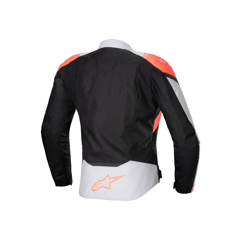 Ženska motoristička jakna Alpinestars Stella T-Jaws 4 Vodootporna crna-siva-fluo crvena