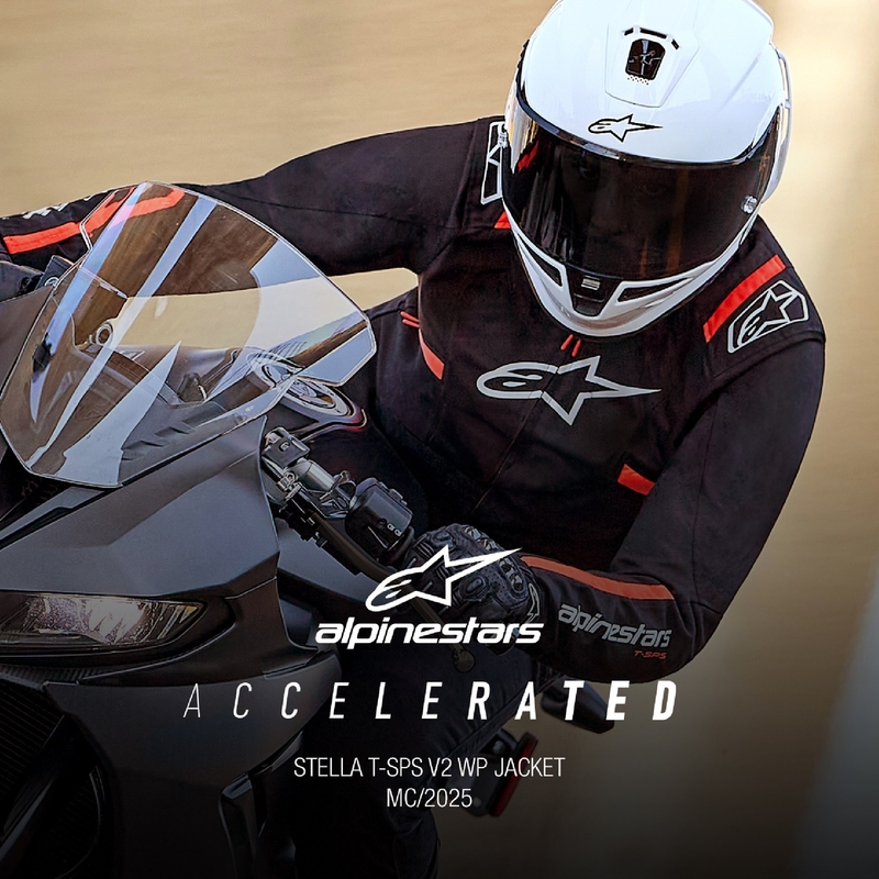 Ženska motoristička jakna Alpinestars Stella T-SPS 2 Vodootporna crno-bijela-fluo crvena