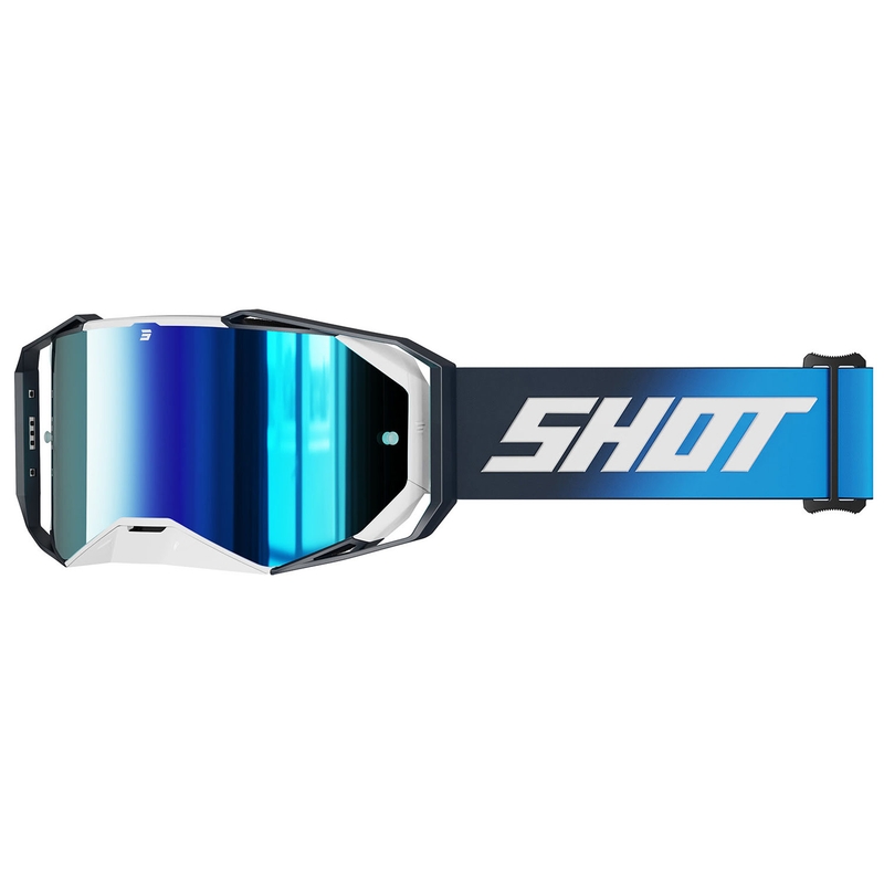 Motocross naočale Shot Lite Solid blue s plavim iridium plexiglasom