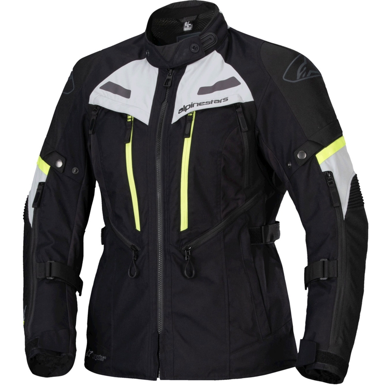 Ženska motoristička jakna Alpinestars Stella Bogota PRO Drystar crno-siva-fluo žuta