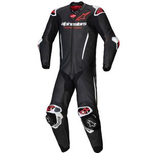 Alpinestars GP-R7 Tech-Air ready/kompatibilno jednodijelno kožno motociklističko odijelo crno-bijelo-fluo crveno