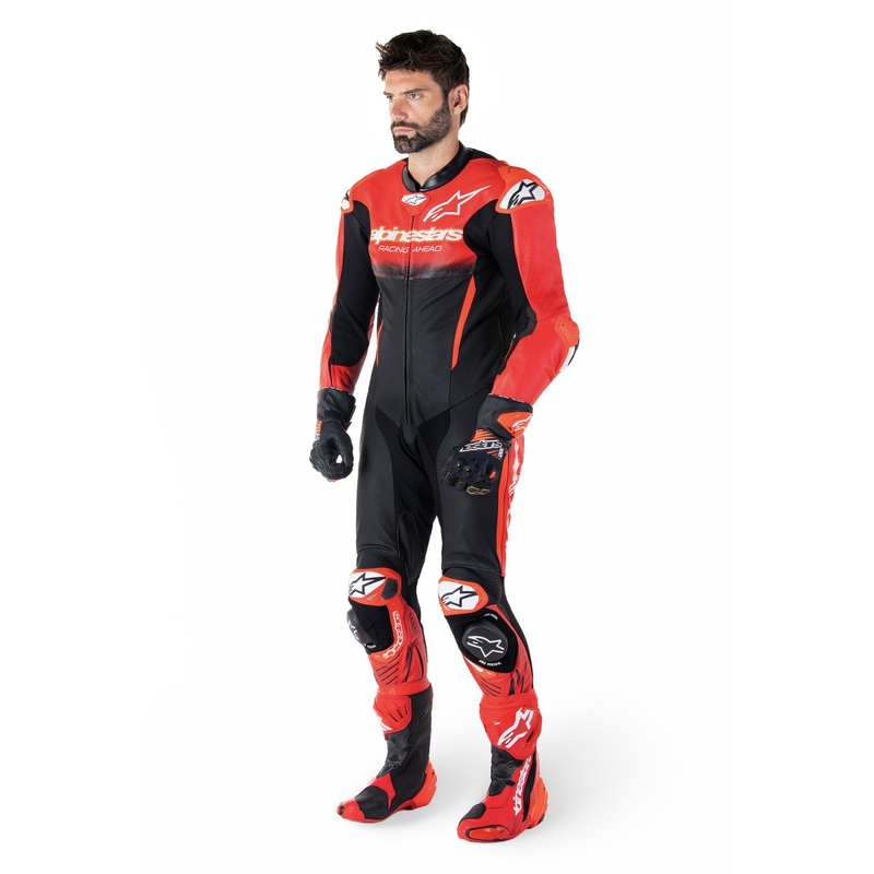 Alpinestars GP-R7 Tech-Air spreman/kompatibilan jednodijelni kožni kombinezon crno-crveni