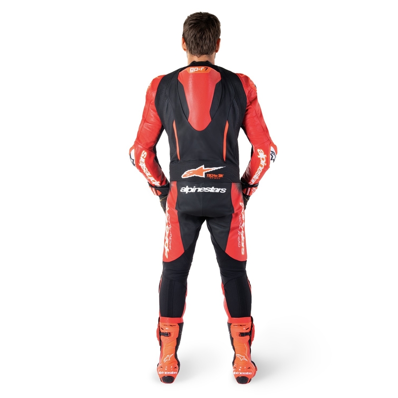 Alpinestars GP-R7 Tech-Air spreman/kompatibilan jednodijelni kožni kombinezon crno-crveni