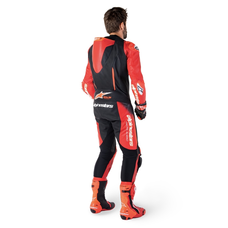 Alpinestars GP-R7 Tech-Air spreman/kompatibilan jednodijelni kožni kombinezon crno-crveni