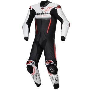 Alpinestars GP-R7 Tech-Air Ready/kompatibilno jednodijelno kožno odijelo bijelo-crno-fluo crveno