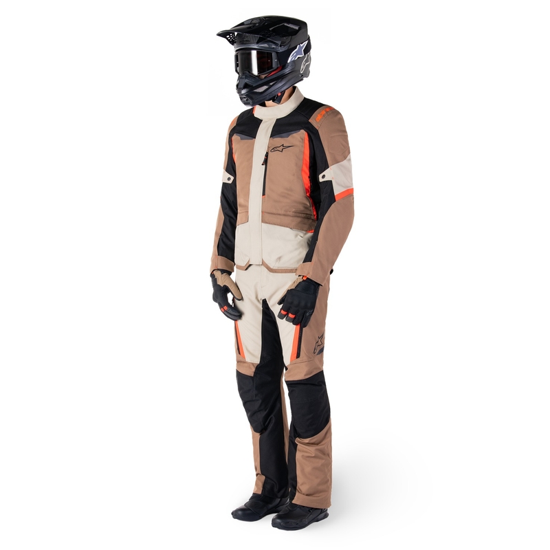 Alpinestars ST-1 Vodootporne motociklističke hlače kaki-pješčano-crne-fluo crvene