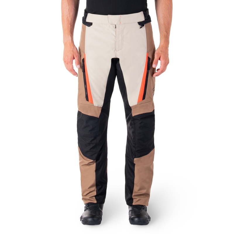 Alpinestars ST-1 Vodootporne motociklističke hlače kaki-pješčano-crne-fluo crvene