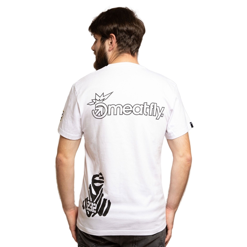 Majica kratkih rukava Meatfly Big Shock Dakar bijela