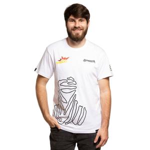 Majica kratkih rukava Meatfly Big Shock Dakar bijela