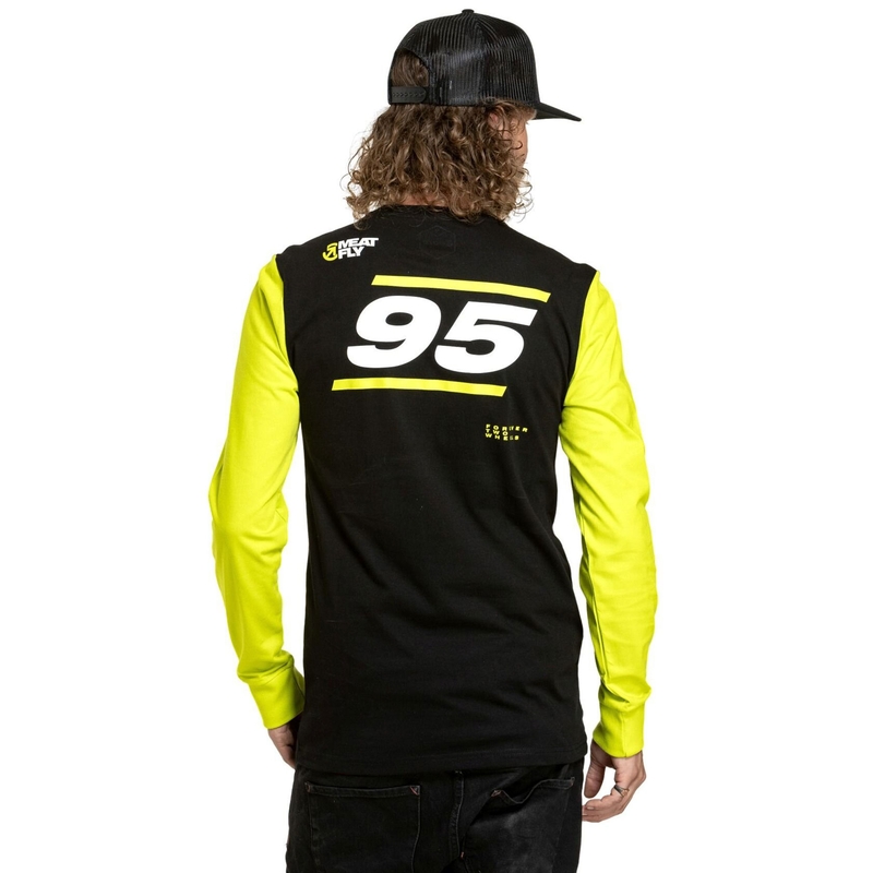 Majica s dugim rukavima Meatfly Appex fluo žuto-crna
