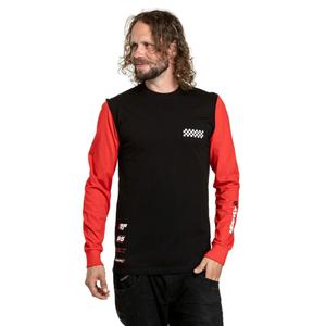 Meatfly Appex majica dugih rukava crno-crvena