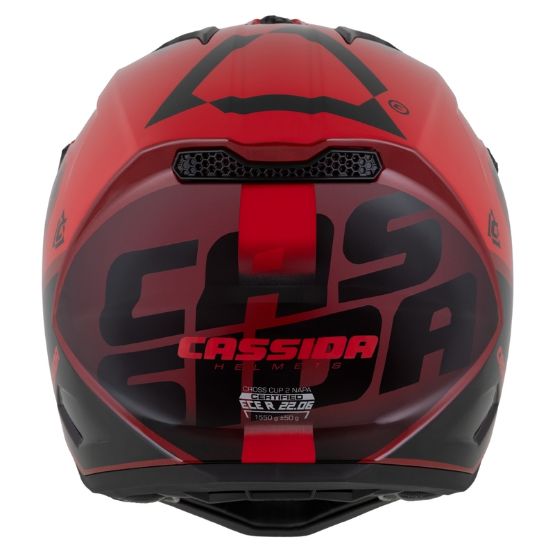 Cassida Cross Cup 2 Motociklistička motocros kaciga Napa Red Pearl-Purple-Crna