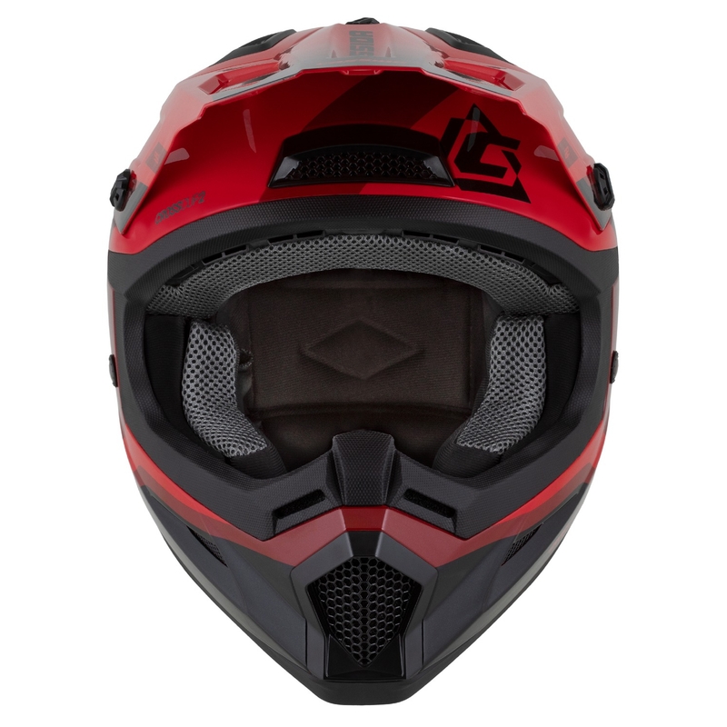 Cassida Cross Cup 2 Motociklistička motocros kaciga Napa Red Pearl-Purple-Crna