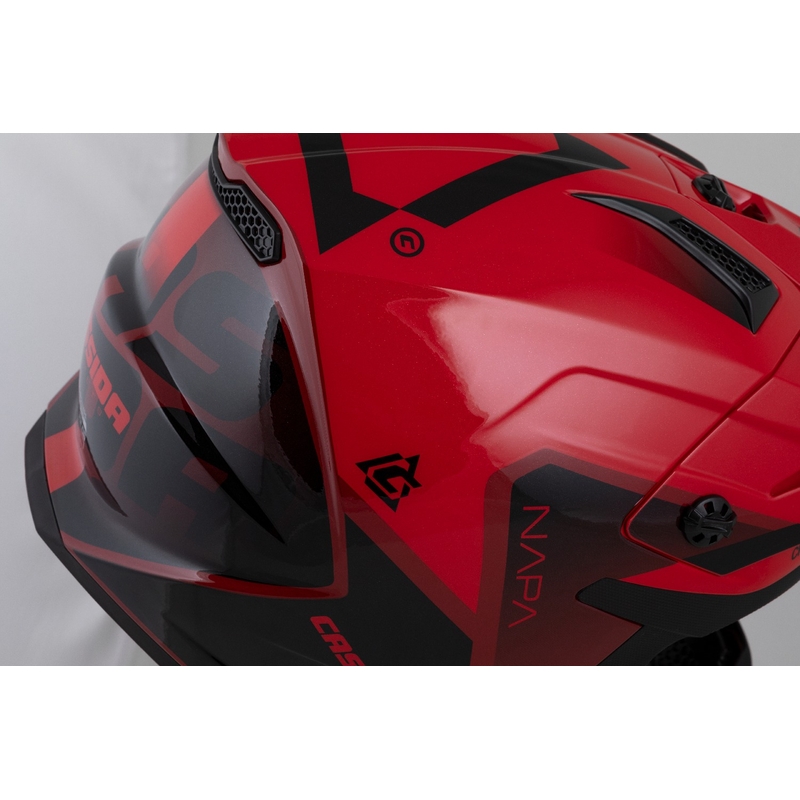 Cassida Cross Cup 2 Motociklistička motocros kaciga Napa Red Pearl-Purple-Crna