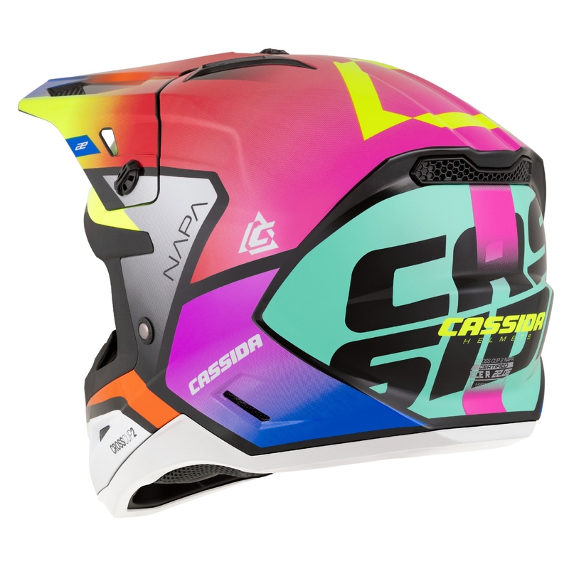 Motocross motociklistička kaciga Cassida Cross Cup 2 Napa pearl multicolor