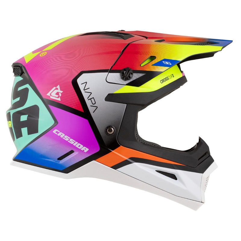 Motocross motociklistička kaciga Cassida Cross Cup 2 Napa pearl multicolor