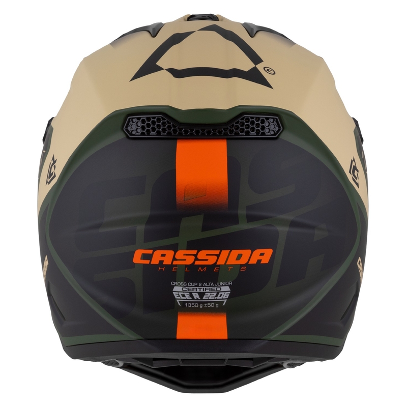 Cassida Cross Cup 2 Napa Matte Sand-Green-Orange-Black Dječja Motocross motociklistička kaciga