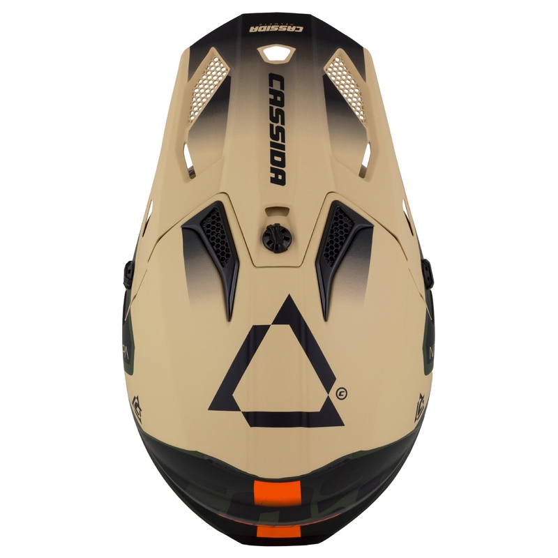 Cassida Cross Cup 2 Napa Matte Sand-Green-Orange-Black Dječja Motocross motociklistička kaciga