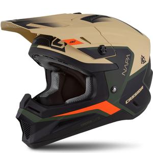 Cassida Cross Cup 2 Napa Matte Sand-Green-Orange-Black Dječja Motocross motociklistička kaciga