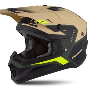 Cassida Cross Cup 2 Napa Matte Sand-Green-Fluo Žuto-crna dječja motociklistička kaciga za motocros