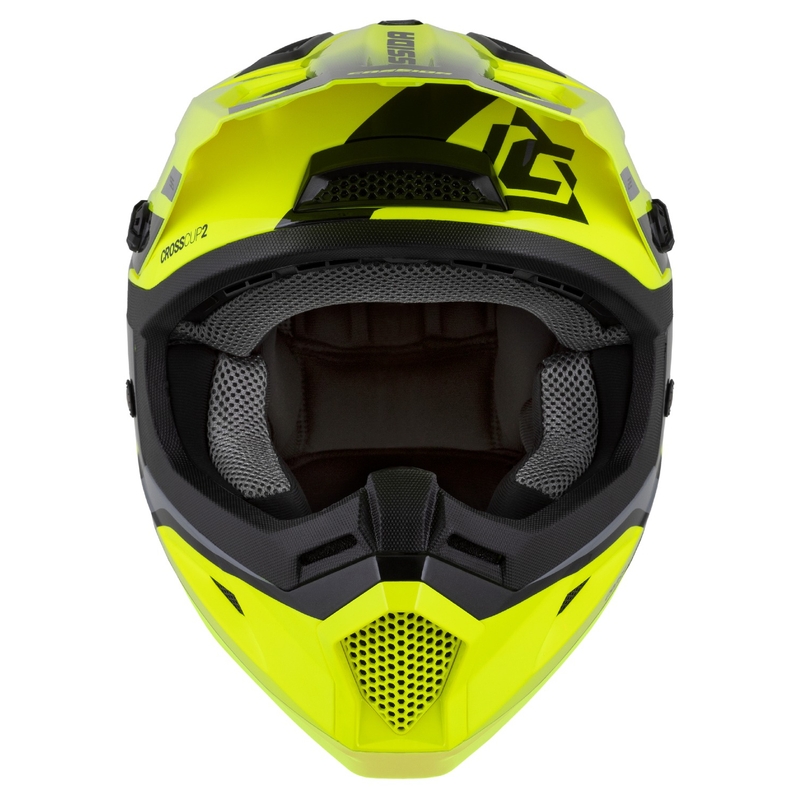 Cassida Cross Cup 2 Napa Fluo Yellow-Black-Grey Pearl dječja kaciga za motocross