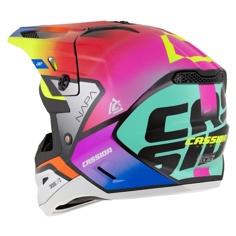 Višebojna dječja motocross kaciga Cassida Cross Cup 2 Napa pearl