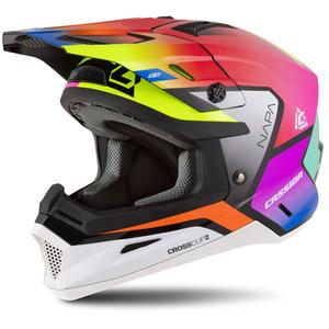 Višebojna dječja motocross kaciga Cassida Cross Cup 2 Napa pearl