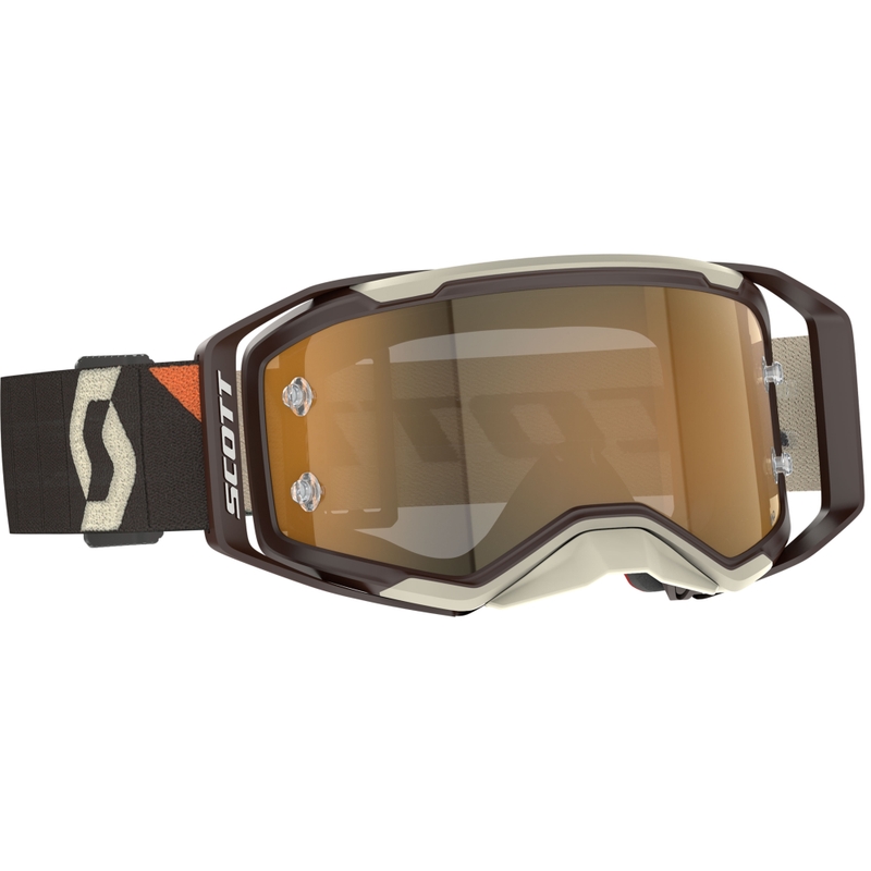 SCOTT Prospect 2.0 AMP Motocross naočale tamno smeđe-bež sa zlatnim pleksiglasom