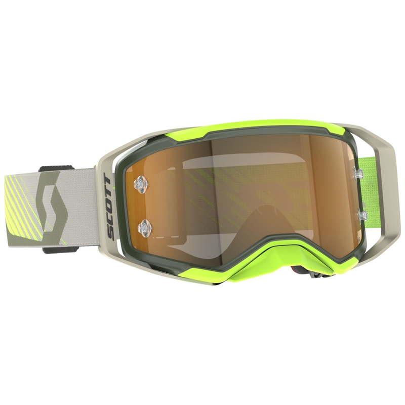 SCOTT Prospect 2.0 AMP motocross naočale kaki-fluo žute sa zlatnom lećom