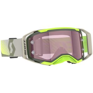 SCOTT Prospect 2.0 AMP motocross naočale kaki-fluo žute s ružičastim pleksiglasom