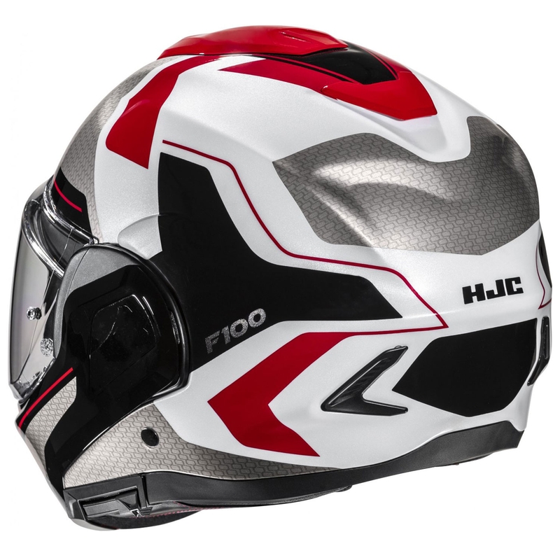 Motociklistička kaciga na preklop HJC F100 Bios MC1 sivo-crno-crvena