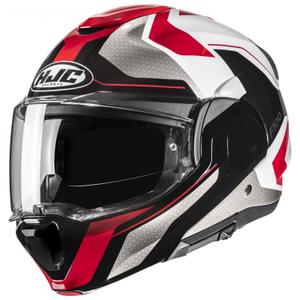 Motociklistička kaciga na preklop HJC F100 Bios MC1 sivo-crno-crvena