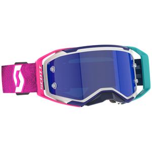 Motocross naočale SCOTT Prospect 2.0 AMP plavo-ružičaste s plavim ogledalom od pleksiglasa