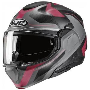 Motociklistička kaciga na preklop HJC F100 Bios MC8SF crno-sivo-ljubičasta
