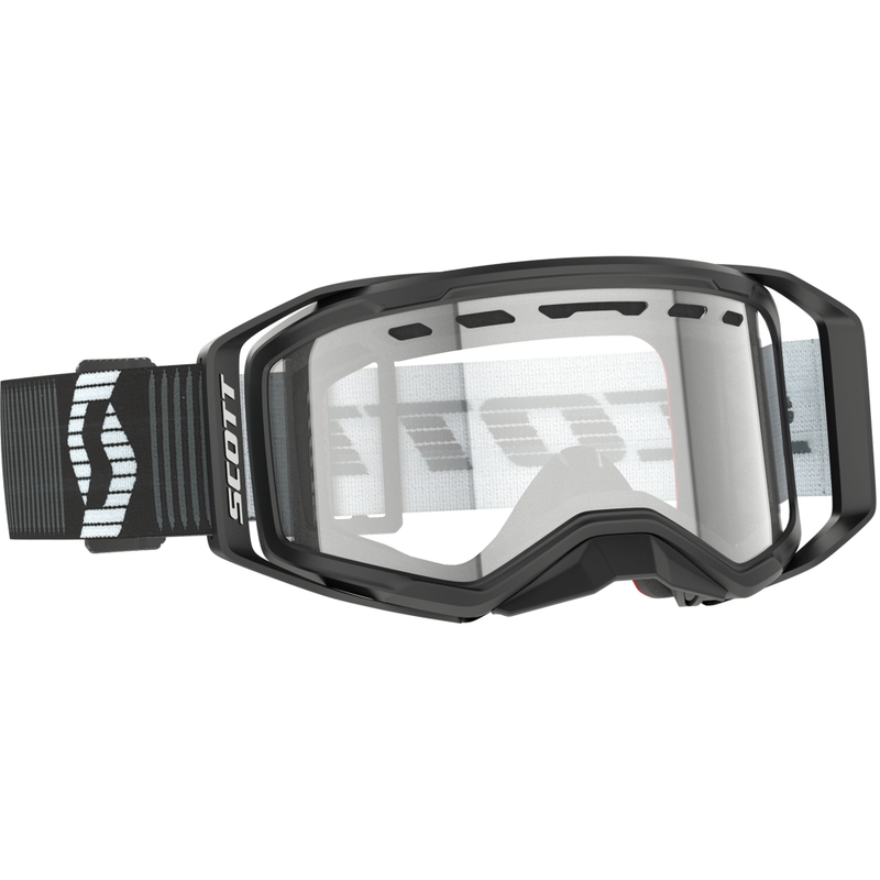 SCOTT Prospect 2.0 Enduro motocross naočale crno-bijele s prozirnim pleksiglasom